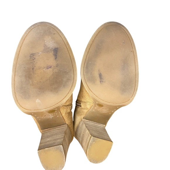 Lucky Brand Latonya Women's Suede Leather‎ Buckle Strap Ankle Boots Tan Brown - Picture 7 of 10